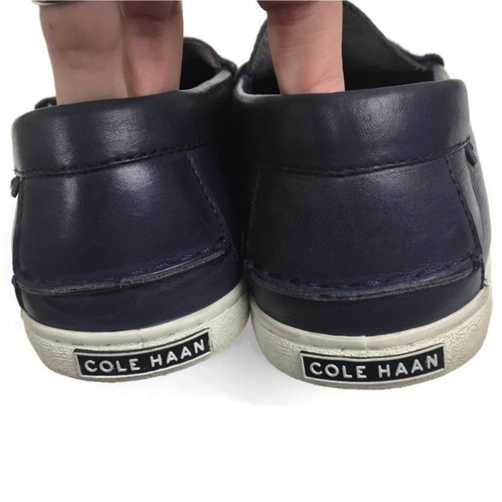 Cole Haan Grand.OS Nantucket Navy Leather Slip-On Penny Loafer Size 10 - Picture 4 of 8